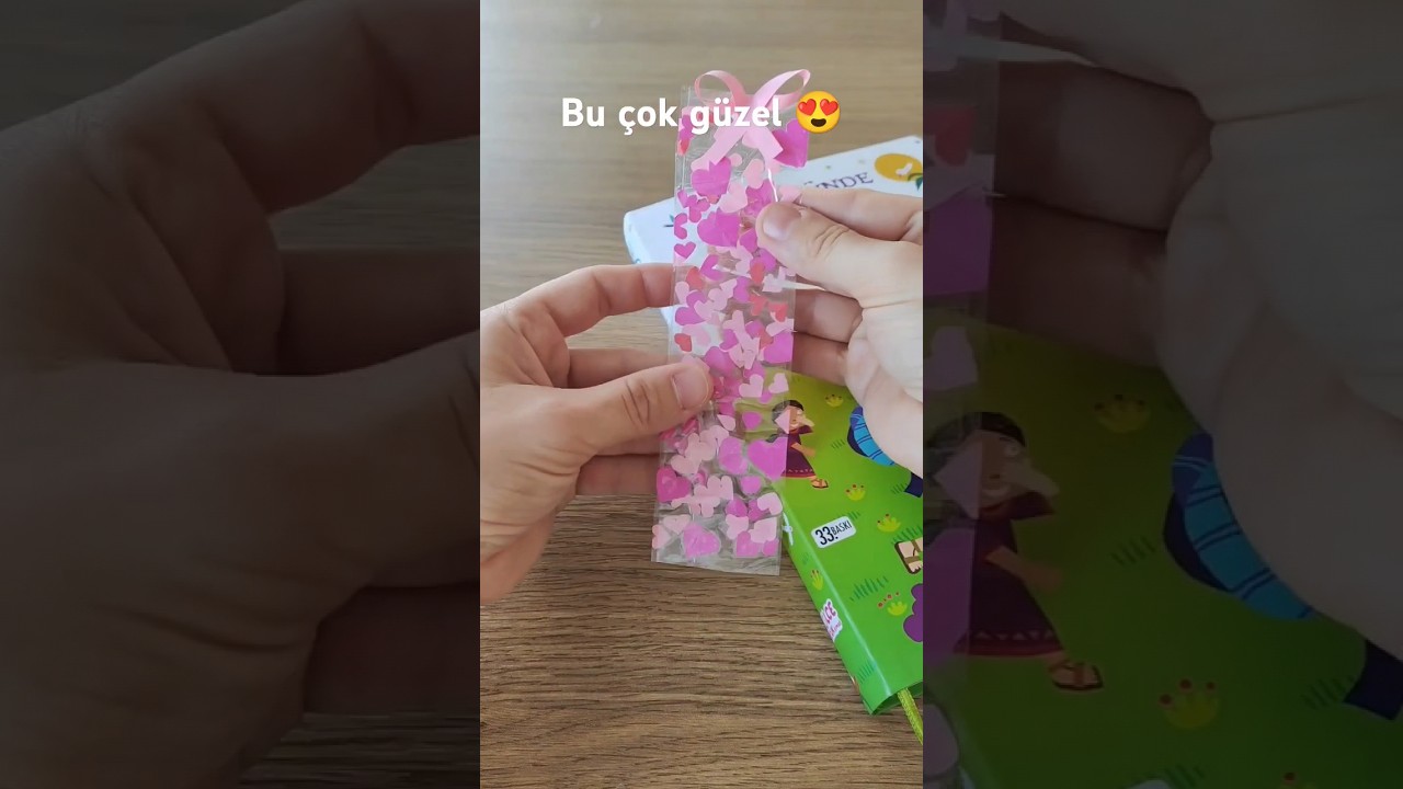 Kalpli çok güzel kitap ayracı yapımı