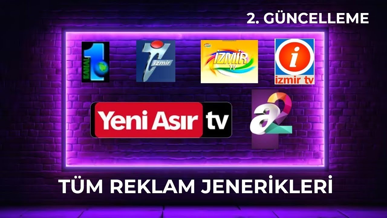 Kanal 1 (İzmir)/ İzmir TV / Yeni Asır TV / A2 Tüm Reklam Jenerikleri 1998 - 2024 *2. Güncelleme
