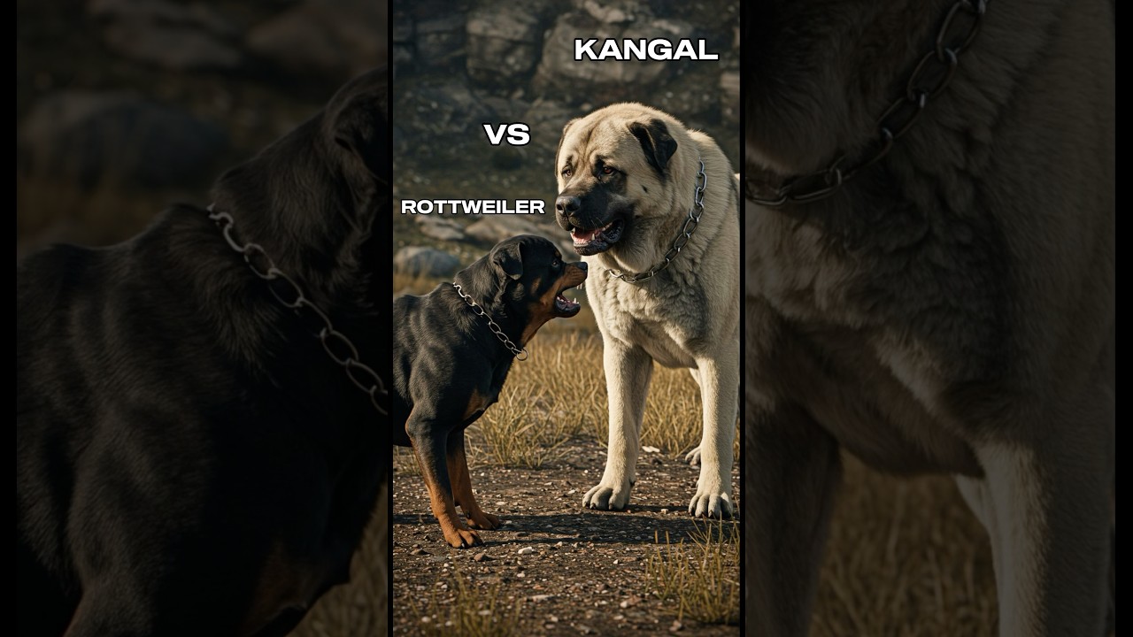 Kangal vs Rottweiler - Rottweiler vs German Shepherd – Ultimate Dog Showdown #shorts #animals #dog