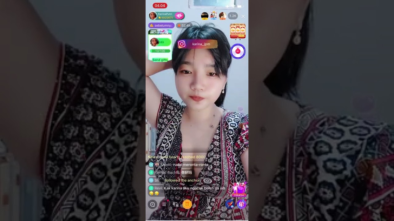 Karina putri jpm bigo live