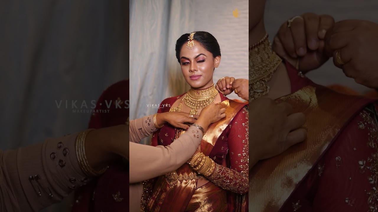 Karthika Nair Wedding | Own Skin Tone Bridal Makeup Vikas Vks #shorts #karthikanair #wedding
