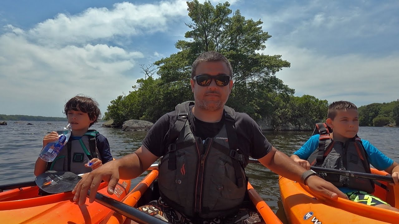 Kayaking Sawdy Pond with the Boys