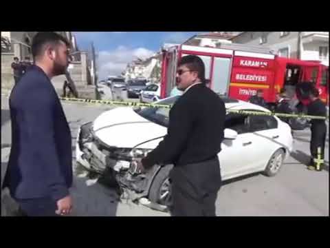 Kaza yapan oğlunu sopayla kovaladı (Küfür içerir)