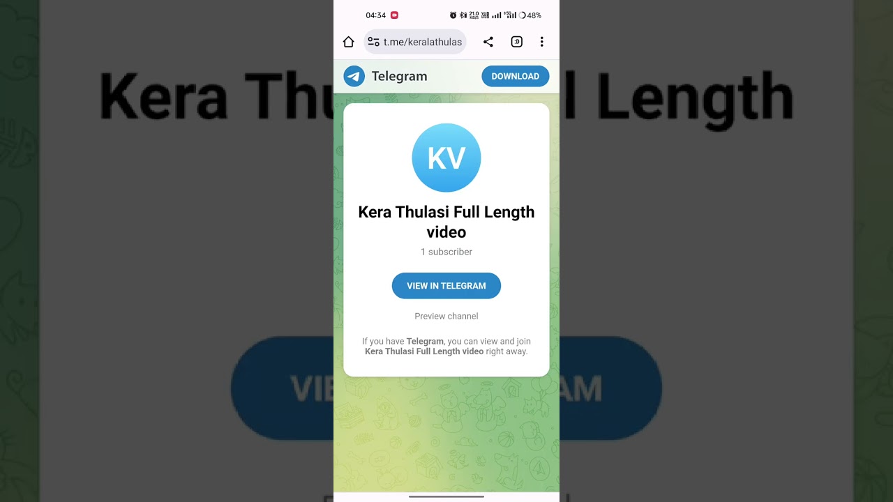 Kerala Thulasi It sector Full Length Video Telegram Link