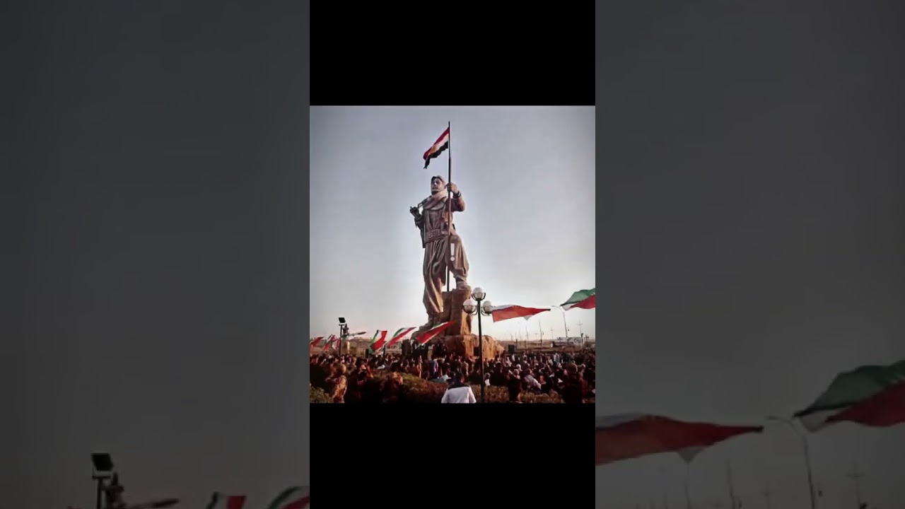 kerkükte peşmerge heykeline gene kürdistan bayrağı asıldı 🦅✌️☺️ #kurdistan #pêşmerge #kurd #barzani