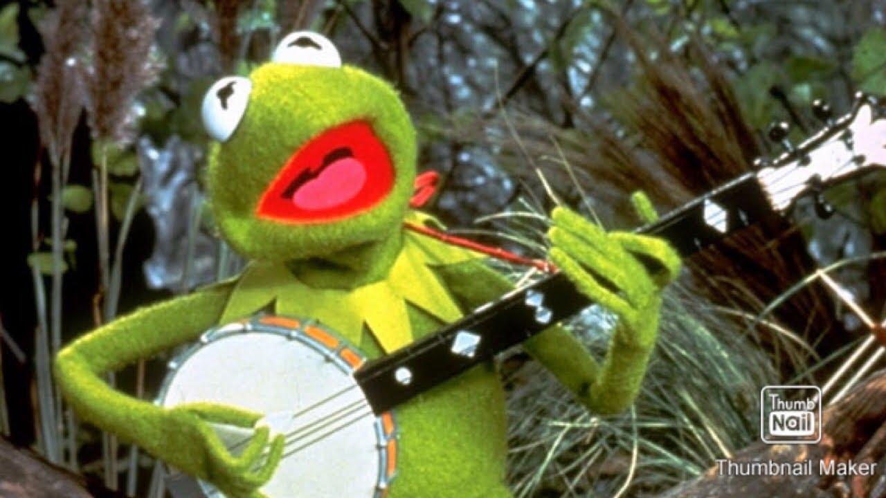 Kermit plays guitar