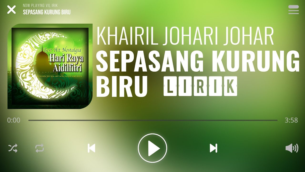 Khairil Johari Johar - Sepasang Kurung Biru [Lirik]