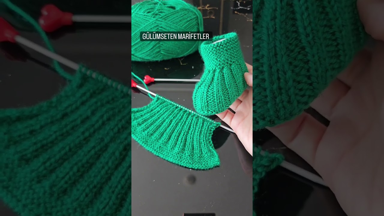 İki şiş ile Kolay Bebek Patik Modelleri