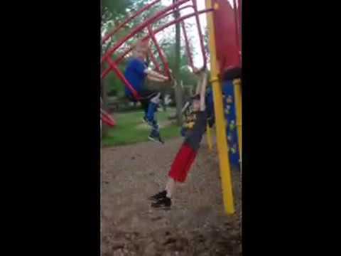 Kid Accidentally Pulls Boys Pants Down At Park