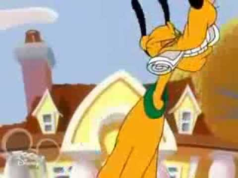 Kids Cartoons -  Pluto Gets the Paper - Wet Cement