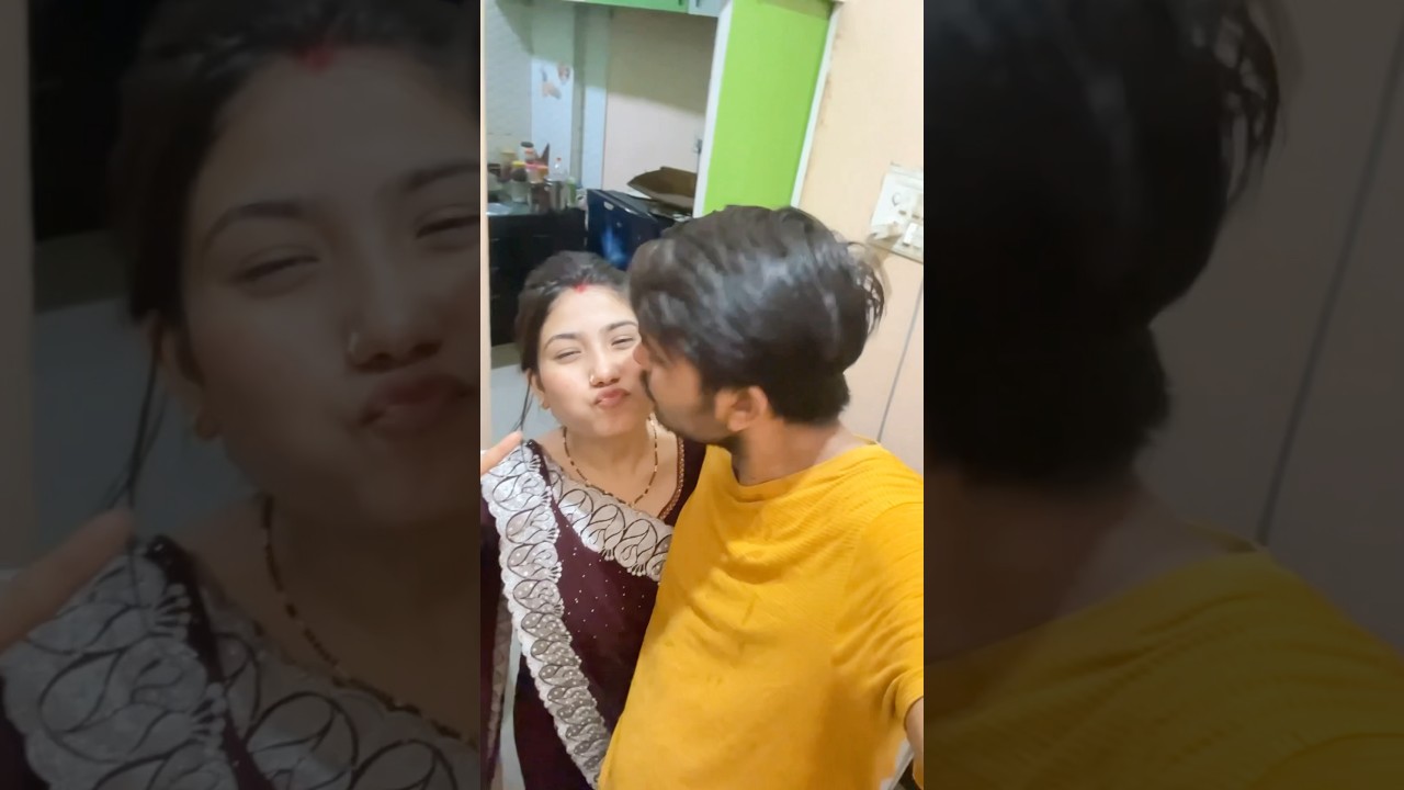 Kissing prank on wife💋😂 #kiss #viralvideo #shorts