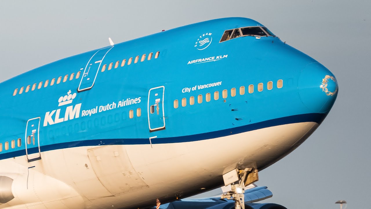 KLM 747 SCRATCHED NOSE Amsterdam JUMBO JET Compilation || HIGH QUALITY