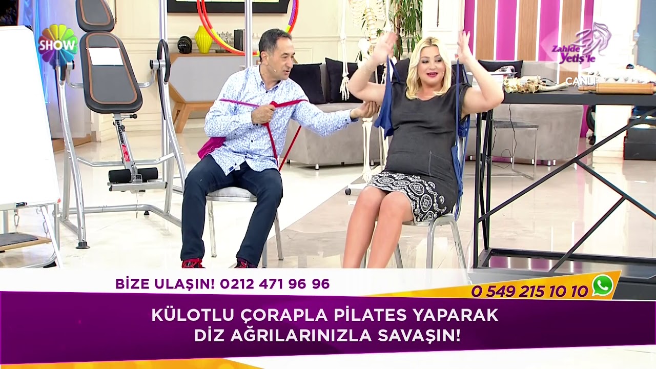 Külotlu çorapla pilates yaparak ağrılardan kurtulma!