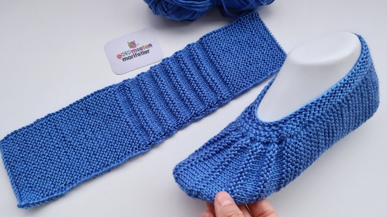 Knit in the Evening and Wear in the Morning!! Knitting Ladies slippers / Knitting shoes for ladies