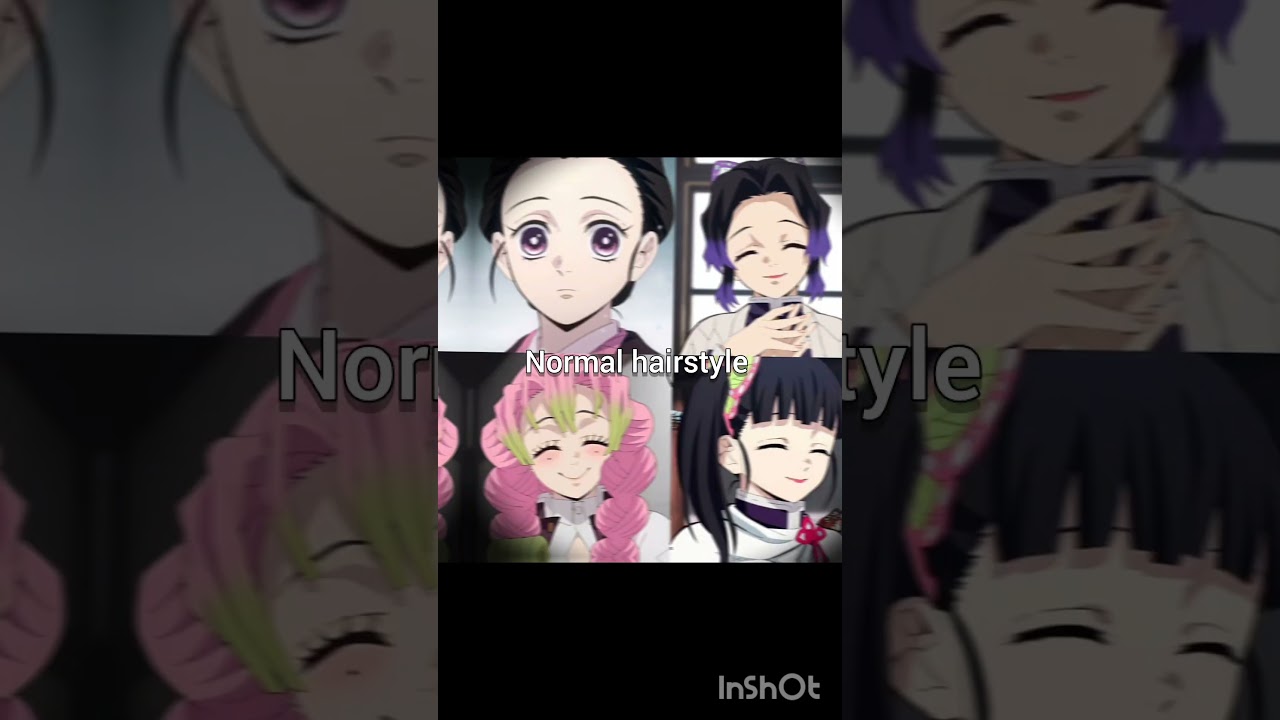 kny girls with hair down ✨💗 #mitsuri #nezuko #shinobu #kanao #hairdown