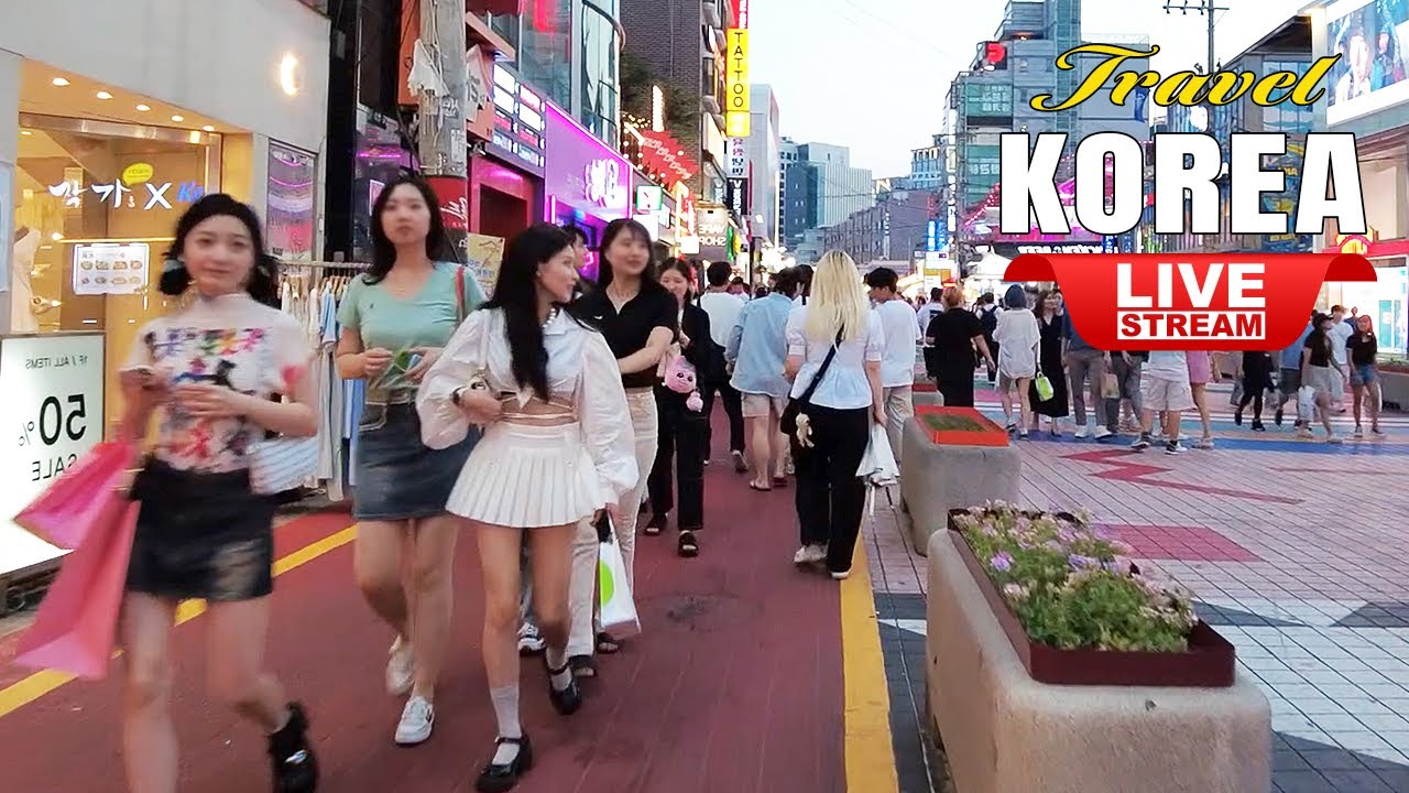 Korea Live | Fantastic Hongdae night walk | Night Street Walking Tour in Seoul | Korea Travel Live
