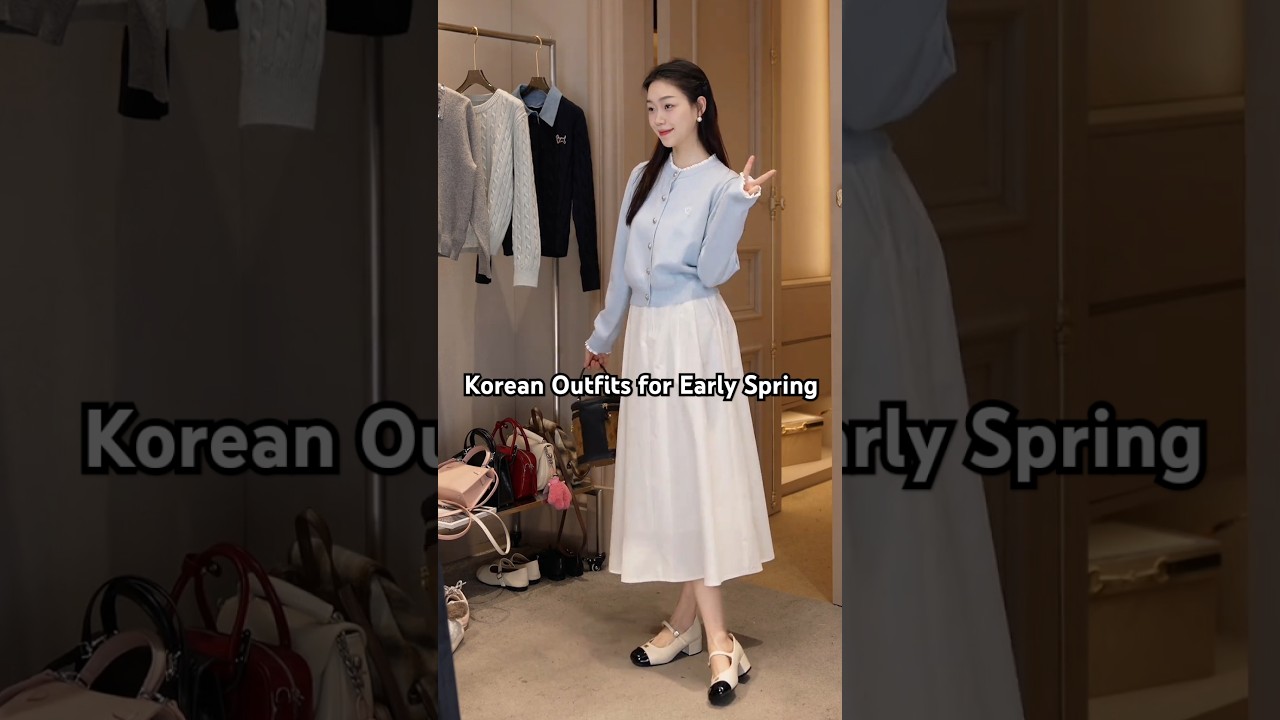 Korean outfits for early spring 🌼 #ootd #outfit #fashion #style #spring #korean