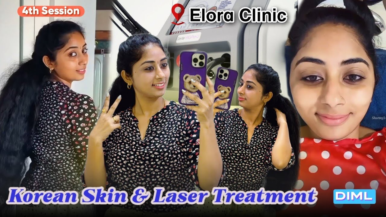 KOREAN SKIN & LASER TREATMENT AT ELORA CLINIC || 4th SESSION || GRWM || DIML ||@SharmysVlogs