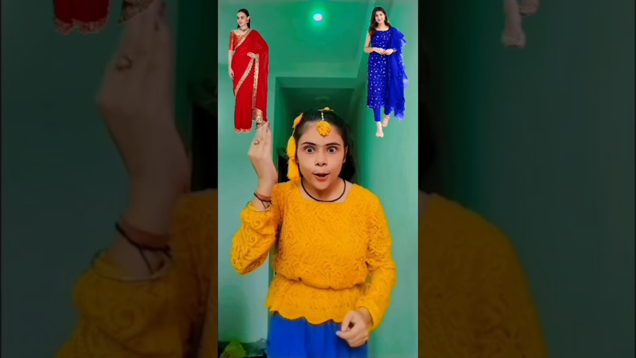 💃🪩Kumari Kanya dress look🙈🎉 #shorts #ytshorts #funnyshorts #dhulhan