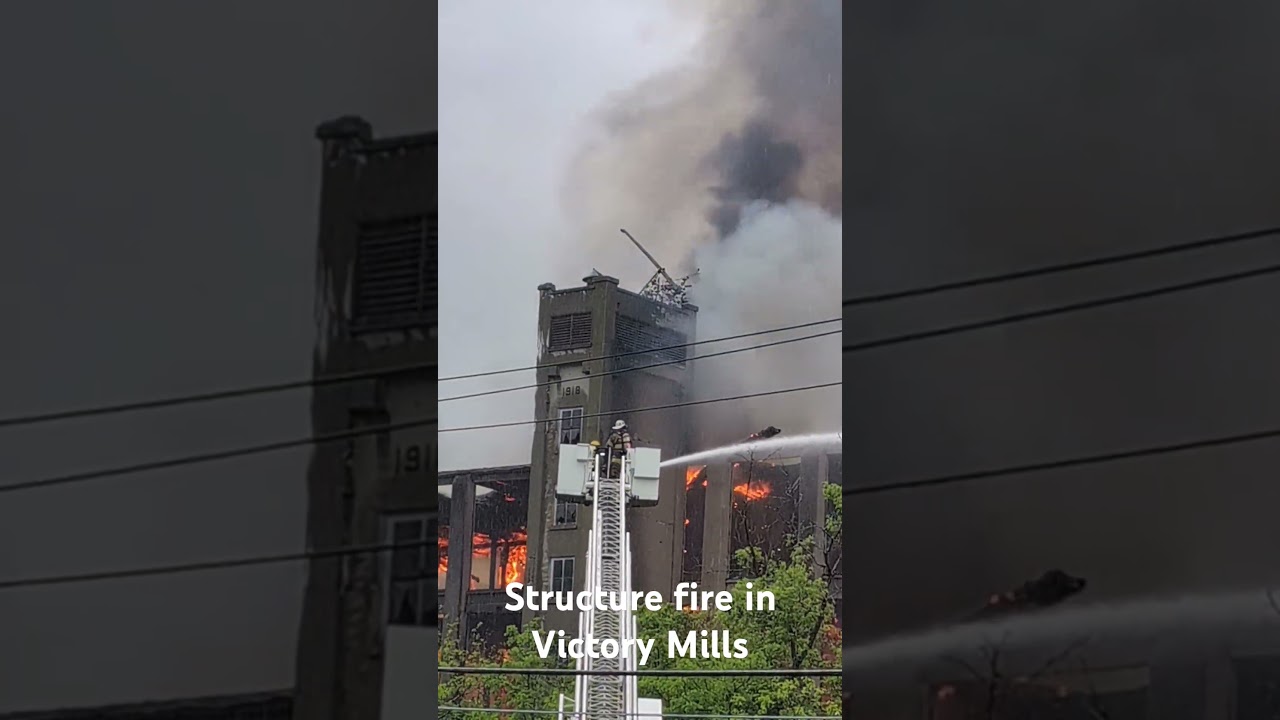 Large structure fire in Victory Mills.