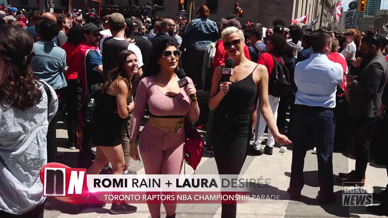 Laura Desiree and Romi Rain at the Raptors Championship Parade