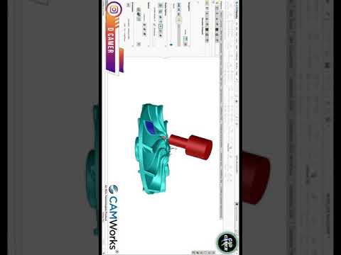 Learn 5 AXIS IMPELLER PROGRAMMING | Thread Milling in CAMWorks | CAD CAM | CNC VMC #shorts #Tutorial