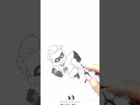 ⚡Learn to Draw Dash Parr's Speedster Skills with Markers🔵Quick Tutorial 💨#shorts #drawing #RavlykArt