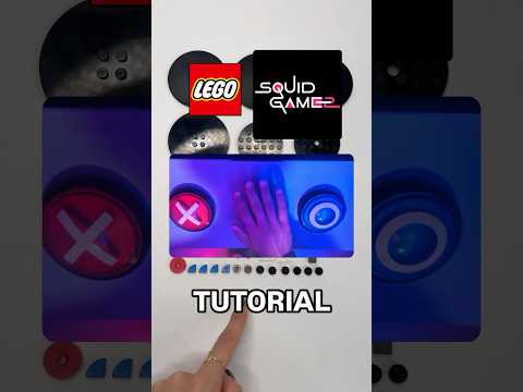 LEGO Squid Game 2 Tutorial - How to build the X and 0 choice buttons ❌🔵 #squidgame2 #legomoc