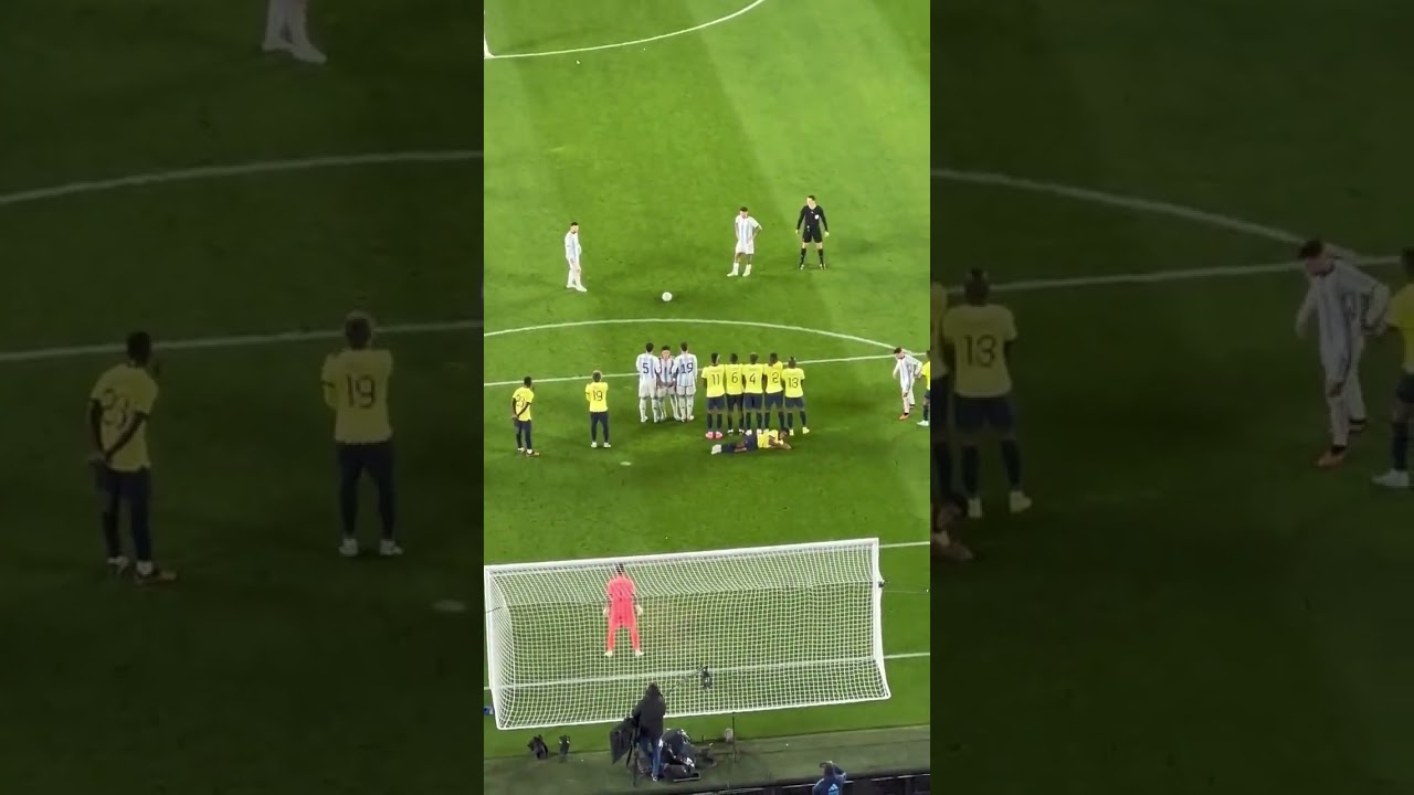 Leo Messi’s free kick goal for Argentina against Ecuador🔥