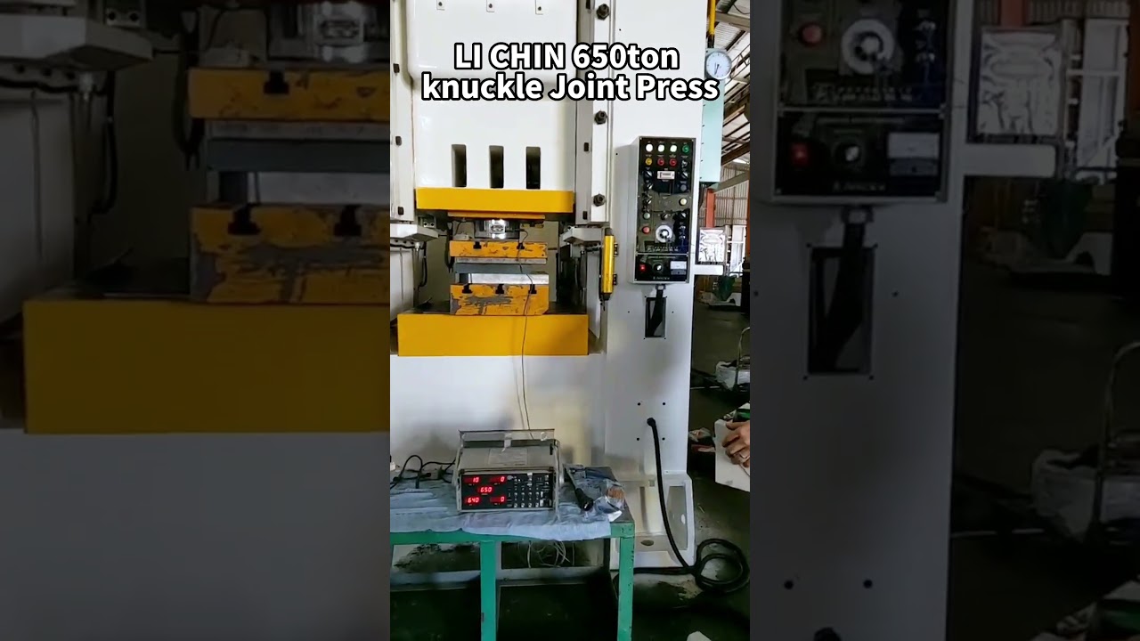 LI CHIN 650ton knuckle Joint Press  | RIKEN load monitor理研計器荷重監視器 / 盈生貿易