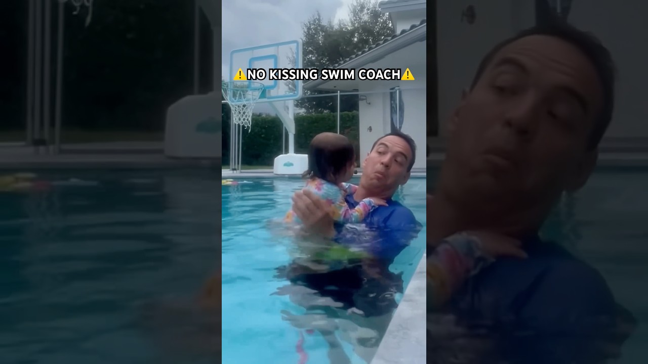 LITTLE GIRL TRIES TO KISS THE SWIM COACH😳⚠️