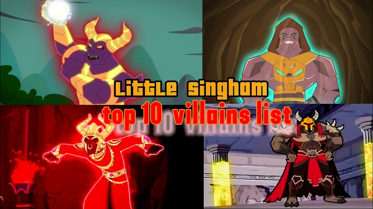 little singham top 10 villains 😈 💪 list #ytshort#trending🔥😏|@cartoon_edits1220|