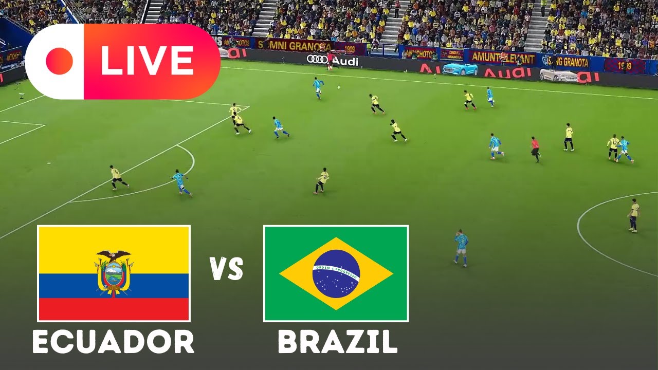 LIVE - Ecuador vs Brazil | World Cup Qualifying 2025 | Full Match | eFootball Pes 21 Gameplay