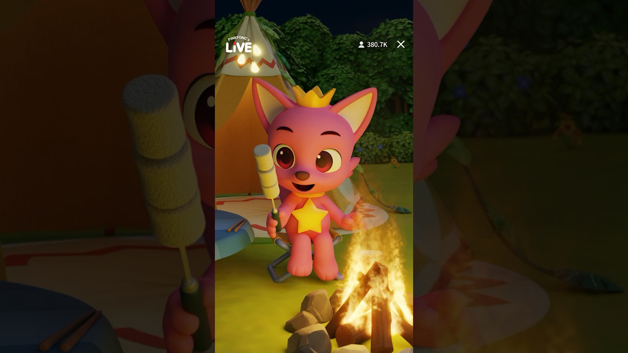LIVE 🔴 Pinkfong's Glamping Time ⛺️ #Mukbang #shorts