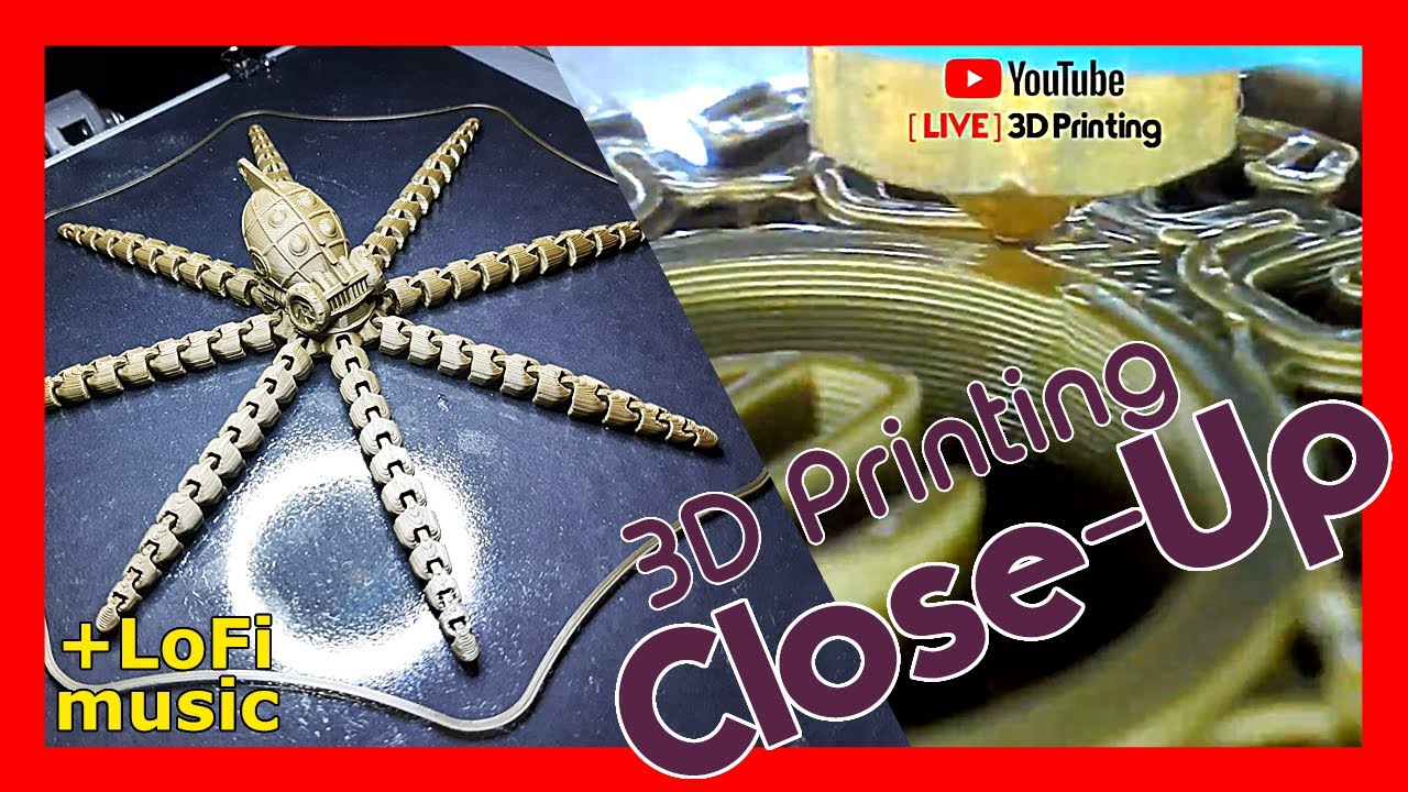 LIVE 3D Printing Steampunk Octopus + LoFi Music