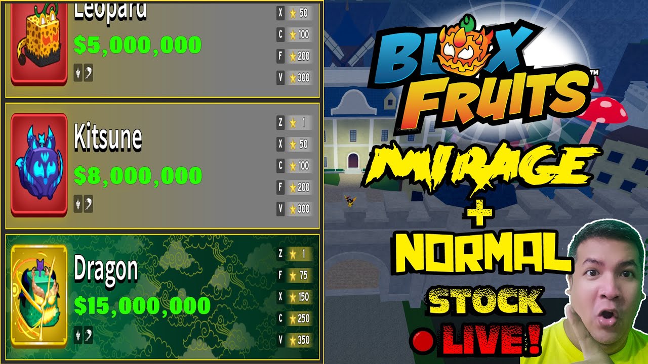 🔴[LIVE] BLOX FRUITS MIRAGE + NORMAL STOCK!