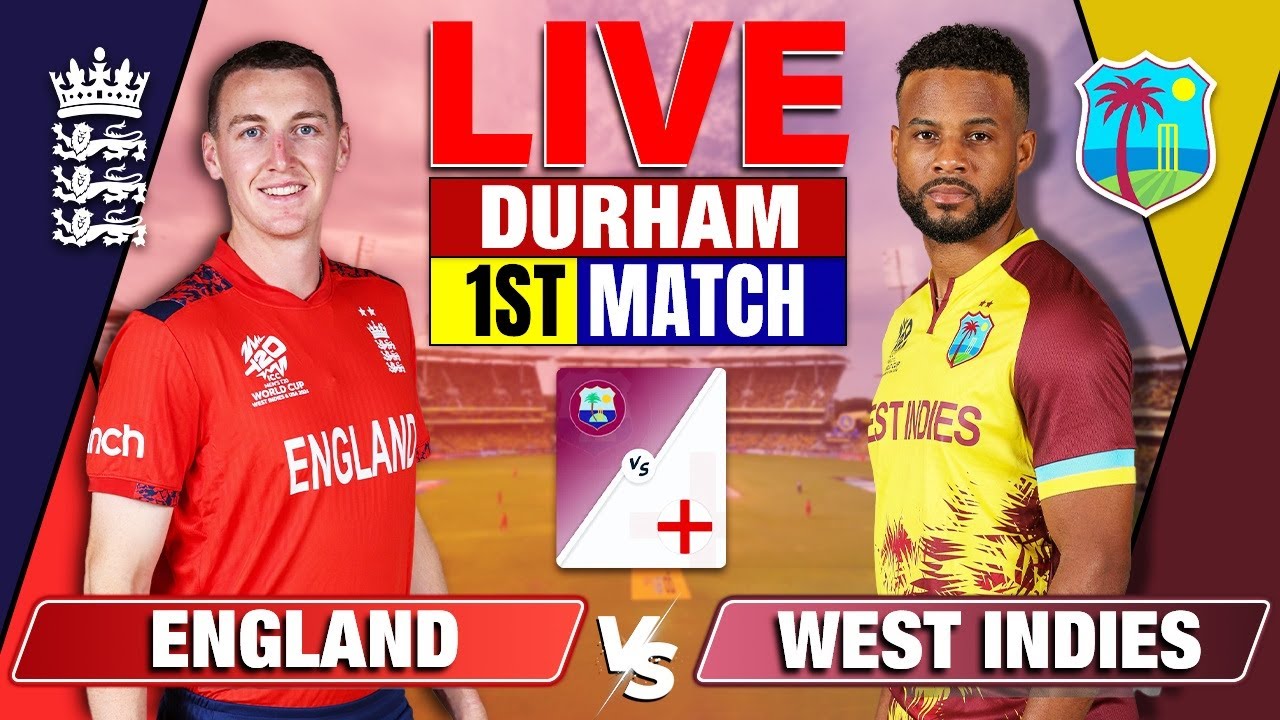 🔴Live: England vs West Indies | 1st T20I | Live Cricket Score & Commentary