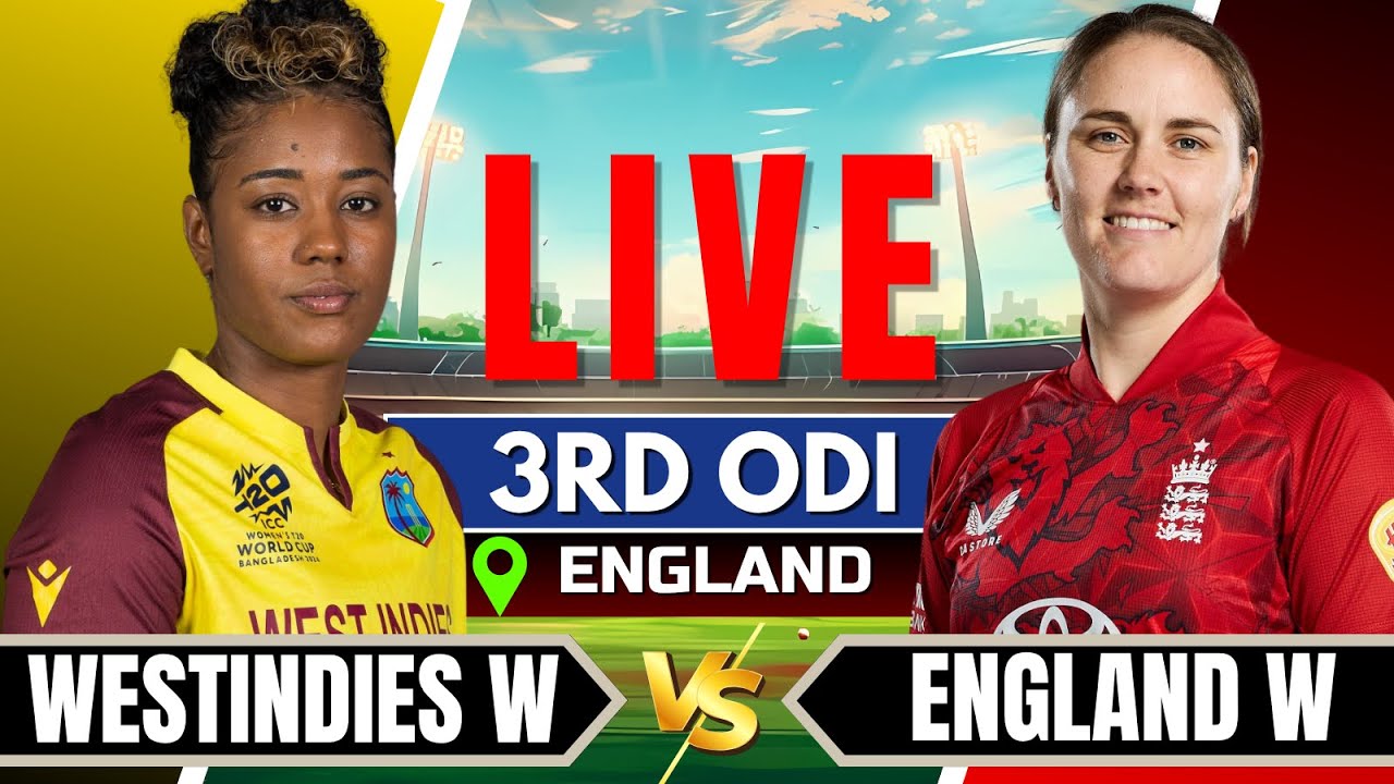 🔴Live: England Women vs West Indies Women | 3rd ODI | Live Score & Commentary | Live match today