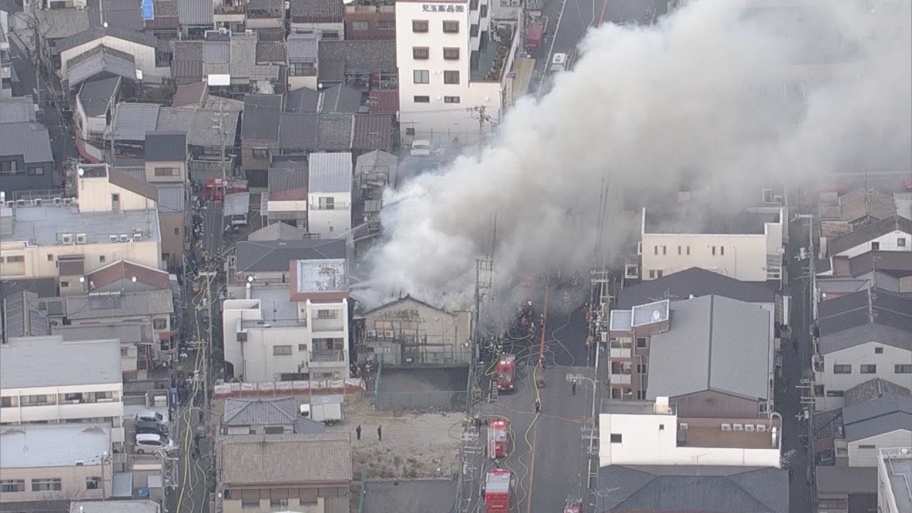 【LIVE】大阪・生野区で火事　同時に2か所から火の手　消防車40台・ヘリコプターが出動　消火活動中〈カンテレNEWS〉