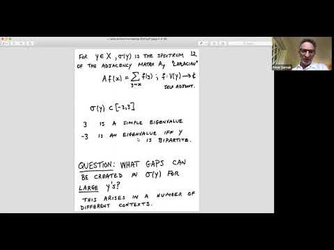 LMS Hardy Lecture 2020, Gap Sets for the Spectra of Cubic Graphs, Peter Sarnak