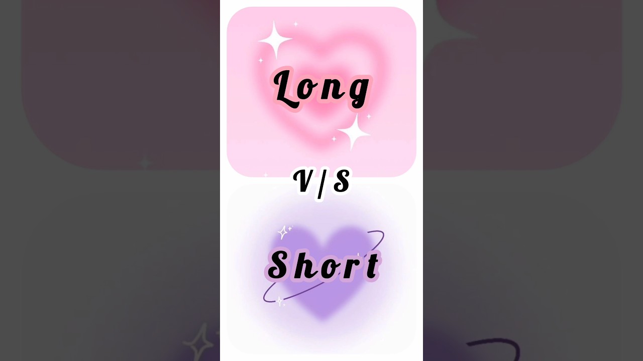 Long 💗 V/S Short 💜 #viralvideo #gift #chooseyourgift #choose #long #vs #short #shortvideos #shorts