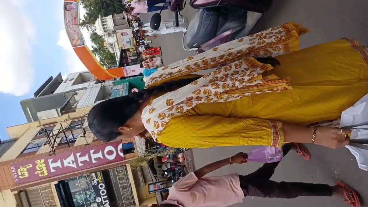 LONG HAIR AUNTY IN PUBLIC PLACE PLEASE SUBSCRIBE MY CHANNEL FRIENDS 🙏🙏🙏🙏🙏