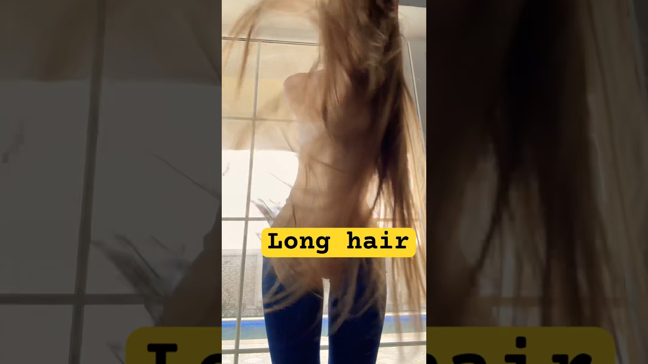 Long Hair ponytails !❤️ #ponytail #hairstyle #longhair #denim #jeans #denimlovers