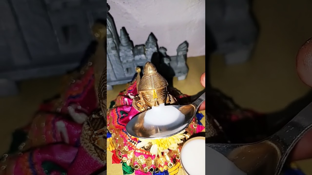 Lord Krishna drinking milk #god #viral