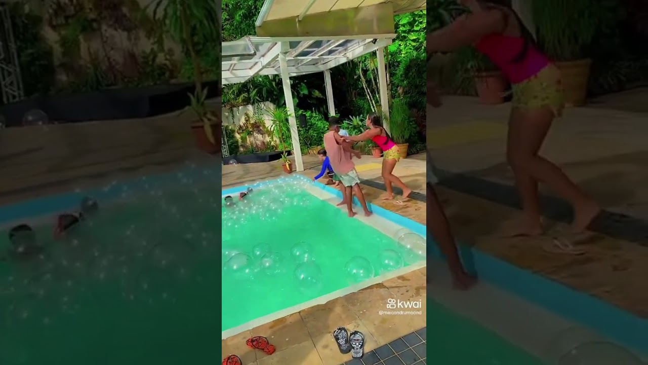 Lorena nos jogou na piscina