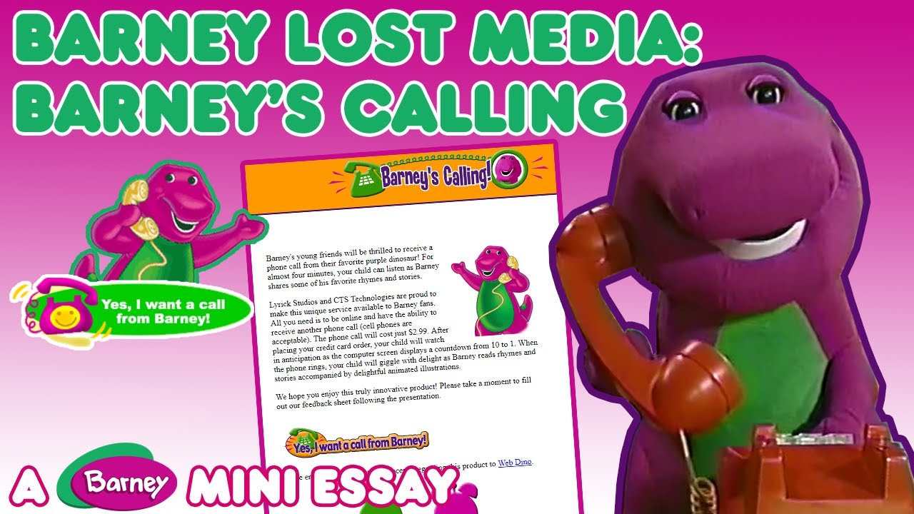 Lost Barney Media: Barney's Calling (Video Essay)