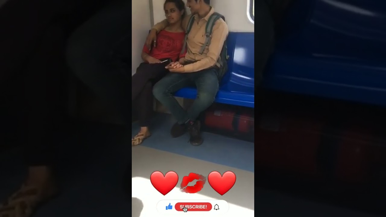 Lovely Romance in Train 💋💋#shorts #kiss #love