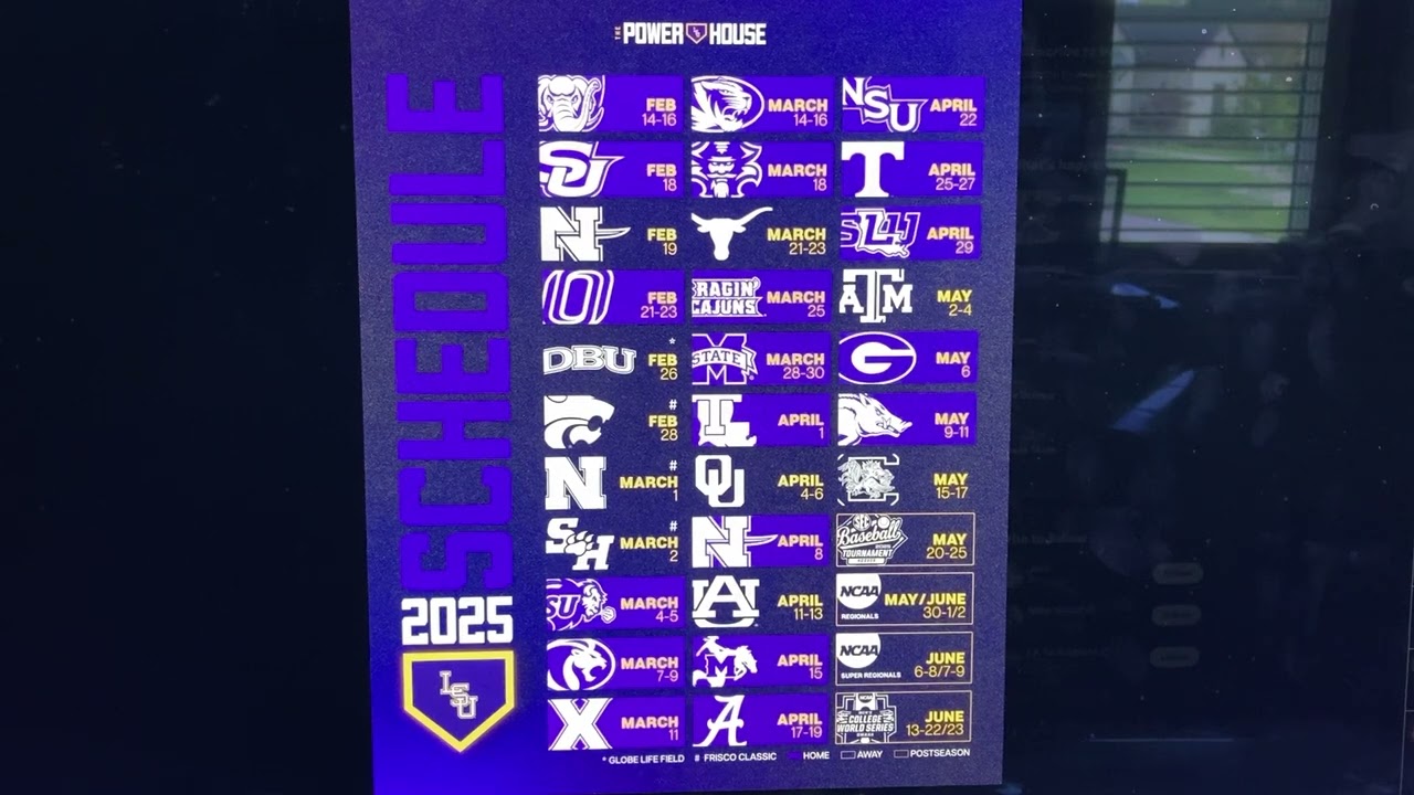 LSU Fighting Tigers Baseball 2025 season schedule