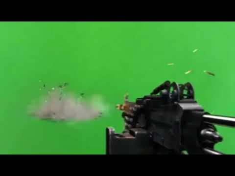 M249 gun green screen (chroma key)