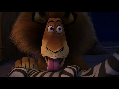 Madagascar Alex Bites Marty's Butt